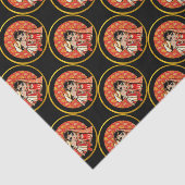 インディアン結婚の可愛い新郎新婦マンガカスタマイズー 薄葉紙 (詳細)