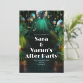 インディアン結婚の後のパーティー招待状デジタル招待状 招待状 (スタンド正面)