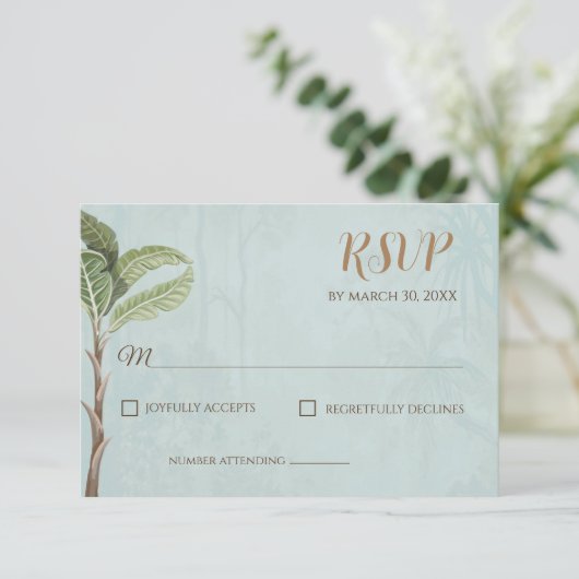 インディアン結婚の応答カード 出欠カード (スタンド正面)