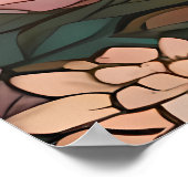 インディアン結婚の愛と幸福のピンク ポスター (角)