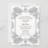 インディアン結婚の複雑なデザイン 招待状 (正面)