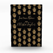 インディアン結婚の金ゴールドハムザヘンナウェルカム フォトブロック (正面)