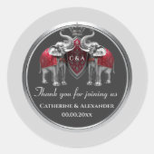 インディアン結婚の銀象の冠王室の金 ラウンドシール (正面)