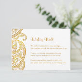 インディアン結婚の願い井戸，金ゴールドペイズリー エンクロージャーカード (スタンド正面)