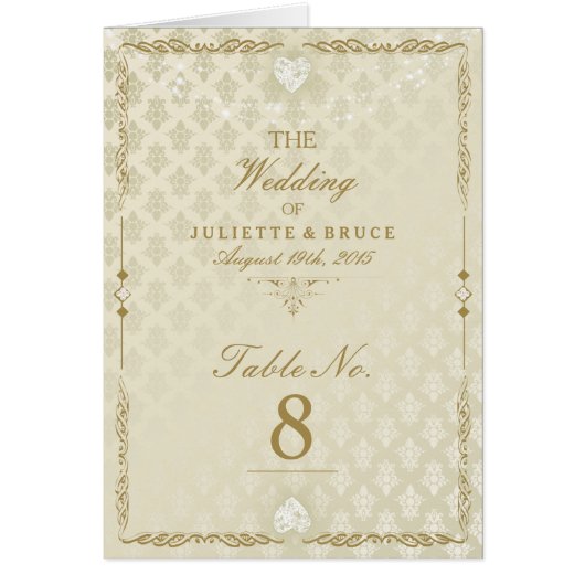 インディアン結婚のIII – テーブル番号カード (正面)