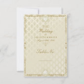 インディアン結婚のIII – テーブル番号カード 招待状 (正面)