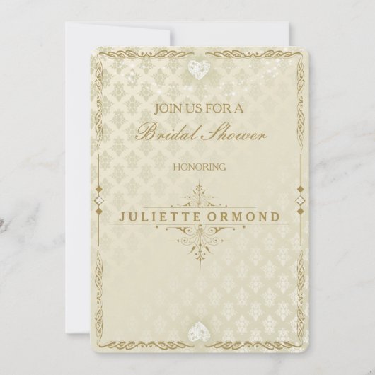 インディアン結婚のIII -ブライダルシャワーカード 招待状 (正面)