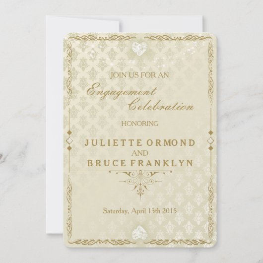 インディアン結婚のIII -婚約カード 招待状 (正面)