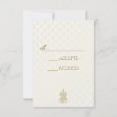 インディアン結婚のIII – 返信/返信カード 出欠カード (裏面)