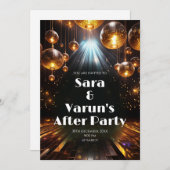 インディアン結婚アフターパーティー招待状デジ結婚タル 招待状 (正面/裏面)