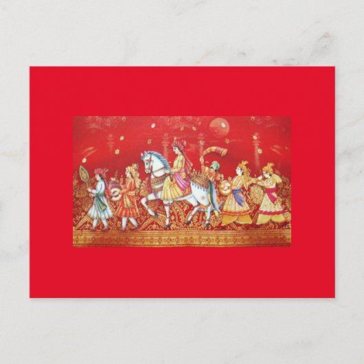 インディアン結婚カード ポストカード (正面)