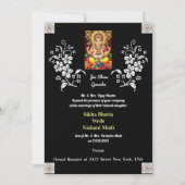 インディアン結婚ズウィズガネーシャ招待状 招待状 (正面)