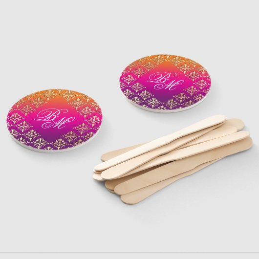 インディアン結婚ズピンクパープルオレンジ ハンドファン (組立なし)