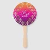 インディアン結婚ズピンクパープルオレンジ ハンドファン (正面)