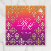 インディアン結婚ズピンクパープルオレンジ フェイバータグ (裏面)