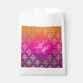 インディアン結婚ズピンクパープルオレンジ フェイバーバッグ (正面)