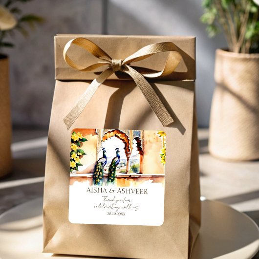 インディアン結婚ズピーコックジャイプル感謝していパレスユーfav スクエアシール