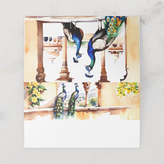 インディアン結婚ズピーコックジャイプールパレス披露宴 プレイスカード (外部開封)