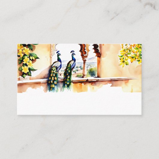 インディアン結婚ズピーコックジャイプールパレス披露宴 プレイスカード (正面)