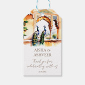 インディアン結婚ズピーコックジャイプール感謝していパレスユーザ ギフトタグ (正面)