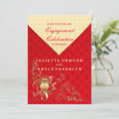 インディアン結婚ズ – 婚約パーティ招待状 招待状 (スタンド正面)