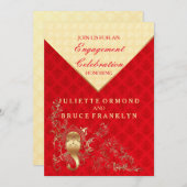 インディアン結婚ズ – 婚約パーティ招待状 招待状 (正面/裏面)