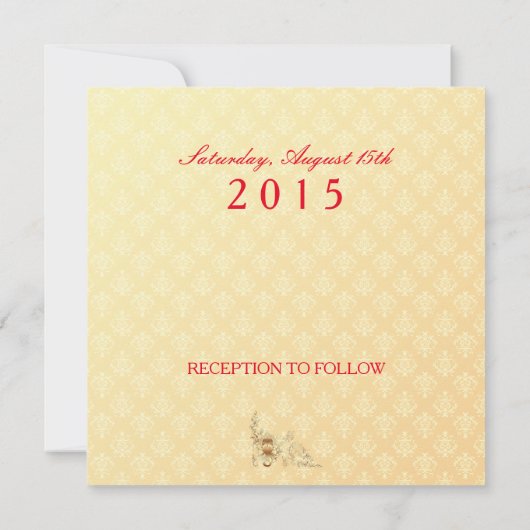 インディアン結婚ズ – 招待状カード 招待状 (裏面)