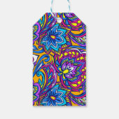 インディアン結婚ゾウ青い黄色感謝していユー ギフトタグ (裏面)