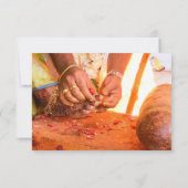 インディアン結婚バラフローラテーマ 出欠カード (裏面)