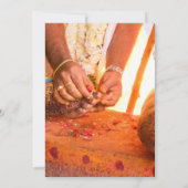 インディアン結婚バラフローラテーマ 招待状 (裏面)