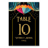 インディアン結婚パラソルのナンバーカード テーブルナンバー (裏面)