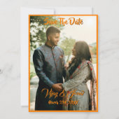 インディアン結婚ヒンズー教のゴールデンカスタム要素 招待状 (裏面)