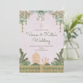 インディアン結婚式の招待デジタルデシ結婚のカード 招待状 (スタンド正面)