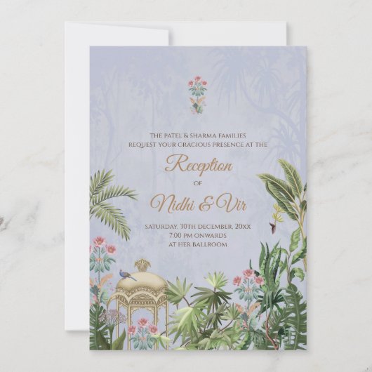 インディアン結婚式はデジタルインディアン招待状 招待状 (正面)