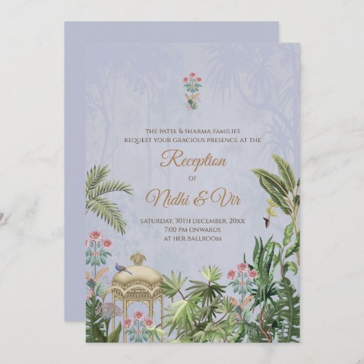 インディアン結婚式はデジタルインディアン招待状 招待状 (正面/裏面)