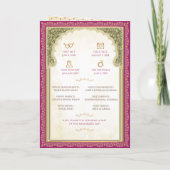 インディアン結婚式プログラムガイド プログラム (裏面)