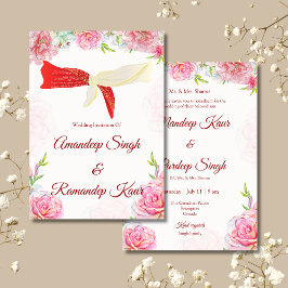 インディアン結婚式招待状シーク式の結婚式の招待 招待状