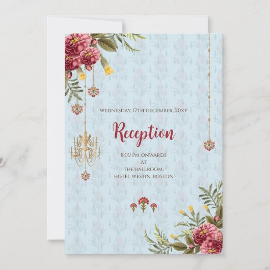 インディアン結婚式招待状デジタルヒンドー結婚ズ 招待状 (正面)