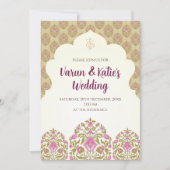 インディアン結婚式招待状デジタルヒンドー結婚ズ 招待状 (正面)