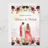 インディアン結婚式招待状ヒンドゥー結婚式招待状 招待状 (正面)