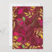 インディアン結婚式招待状モダン鮮やか セーブザデート (裏面)