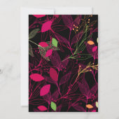 インディアン結婚式招待状モダン鮮やか セーブザデート (裏面)