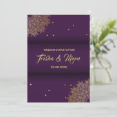 インディアン結婚式招待状民族曼荼羅 セーブザデート (スタンド正面)