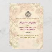 インディアン結婚式招待状 招待状 (正面/裏面)