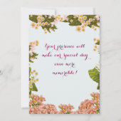 インディアン結婚式招待状 招待状 (裏面)