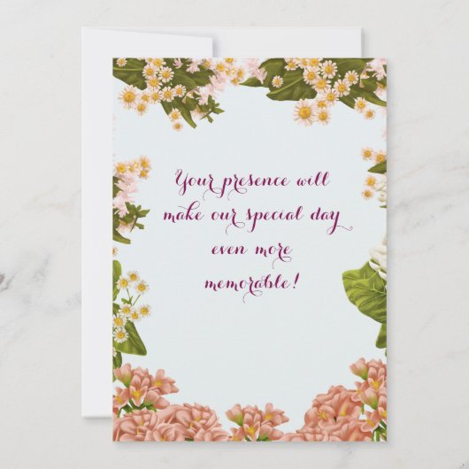 インディアン結婚式招待状 招待状 (裏面)