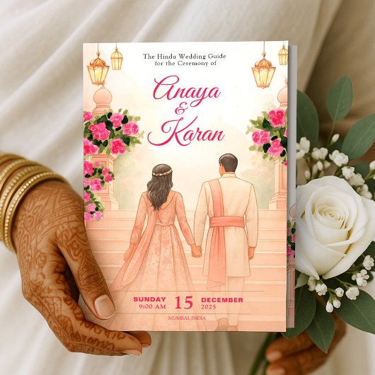 インディアン結婚式 プログラムガイドヒンズー教式シャアディ チラシ