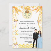 インディアン結婚式 招待状 (正面)