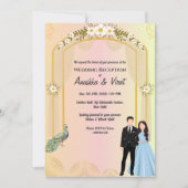 インディアン結婚式 招待状 (正面)