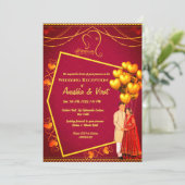 インディアン結婚式 招待状 (スタンド正面)